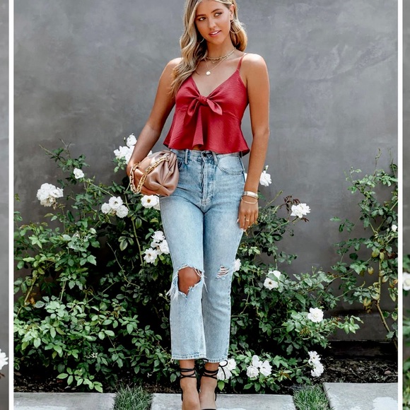 Babydoll Top, Cropped,Satin, New, M, L - Picture 2 of 8